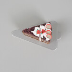 Cake star Podložka pod minidezerty stříbrná trojúhelník 11,8 x 7,8 cm