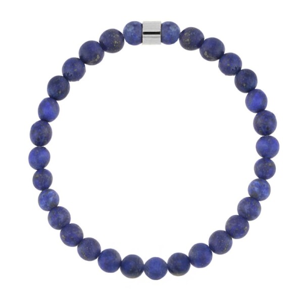 Pánský korálkový náramek Fernando - 6 mm lapis lazuli, 19 cm Modrá