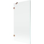 MEXEN/S - Lunar vanová zástěna FIX 90 x 150, transparent, růžové zlato 897-090-000-60-00