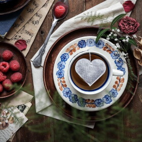 TEA HERITAGE Zelený čaj s jasmínem Heart xoxo – 5 ks, multi barva