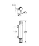 GROHE - Grohtherm 800 Termostatická sprchová baterie, chrom 34755000