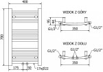 MEXEN - Ares otopný žebřík/radiátor 700x400 mm, 240 W,bílá W102-0700-400-00-20