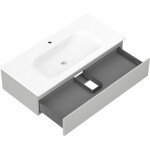 MEXEN/S - Orio koupelnová skříňka 100 cm s umyvadlem Vela, 1 šuplík, šedá mat/bílá mat 91A10-10023-1-BF62-W23M01
