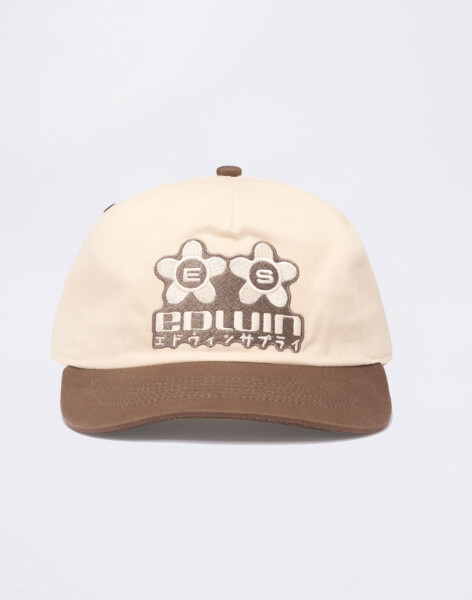 Edwin Sakura 5 Panel Cap Brown / Beige
