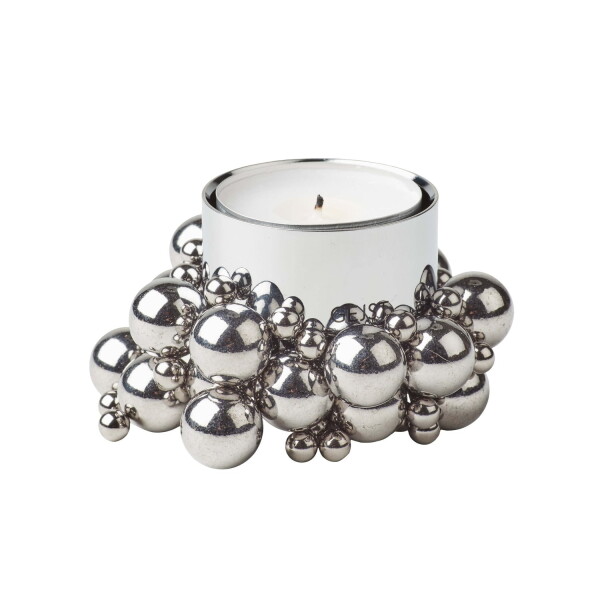 GEJST Magnetický svícen na čajovou svíčku Molekyl 1 – Chrome, stříbrná barva