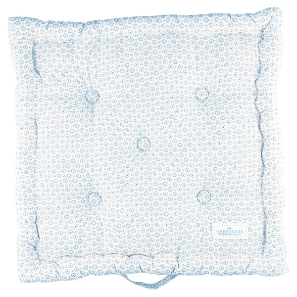 GREEN GATE Prošívaný podsedák Narina Pale Blue 50 x 50 cm, modrá barva, textil