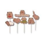 Dortisimo Zápich do dortu Happy Birthday s kapybarami (1 ks)
