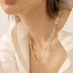 ELENYS Duo Chain – pozlacený náramek 18K žluté zlato Délka náramku: 18,5 cm