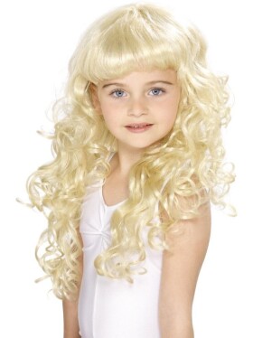 Dětská blond paruka princezny s kudrnami