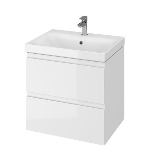 Koupelnová skříňka s umyvadlem Cersanit MODUO 59,5x62x44,7 cm bílá lesk S801-223-DSM S801-223-DSM