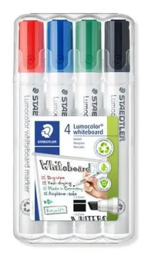 Staedtler Lumocolor / Popisovač na bílou tabuli / sada 4 ks / 4 barvy / 2-5 mm (351 B WP4)