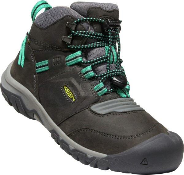 Trekové boty Keen RIDGE FLEX MID WP YOUTH magnet/greenlake Velikost: 37