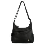 Stylová dámská koženková crossbody kabelka Arleta, černá
