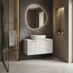 REA - Koupelnová skříňka pod umyvadlo Core 80cm White REA-M0401