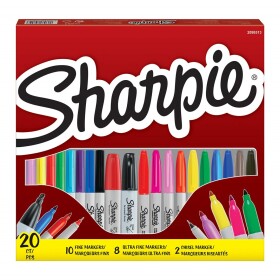 Sharpie Sharpie, 2079809, umělecké fixy z USA, Combo pack, různé hroty, 20 ks