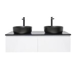 Koupelnová skříňka s krycí deskou SAT B-WAY 119x30x45 cm bílá lesk BWAY120WTKUB BWAY120WTKUB