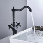 REA - Umyvadlová Kuchyňská baterie Rustico Old Black REA-B5520