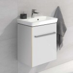 VILLEROY & BOCH - Avento Umývátko 45x37 cm, s přepadem, otvor pro baterii, CeramicPlus, Stone White 735845RW