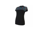 Sensor Merino Impress dámské triko krátký rukáv černá/Stripes vel. M
