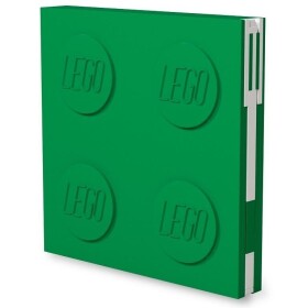 LEGO Zápisník gelovým perem jako klipem zelený