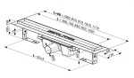 RAVAK - Runway Sprchový odtokový žlab 75 cm, do prostoru, nerez X01622