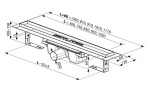 RAVAK - 10° Sprchový odtokový žlab 75 cm, do prostoru, nerez X01623