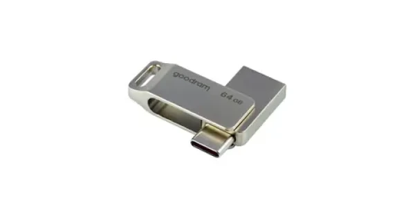 GOODRAM ODA3 USB-C 3.2 128GB stříbrná / Flash disk / USB-A + USB-C 3.2 / čtení: 60MBs / zápis: 20MBs (ODA3-1280S0R11)