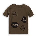 Tričko chlapecké s krátkým rukávem, Minoti, TB TSHIRT 5, hnědá - 80/86 | 12-18m