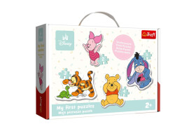 Baby puzzle Disney: Medvídek Pú 4v1 (2, 3, 4, 5 dílků)