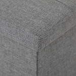 Taburet s úložným prostorem, látka šedá