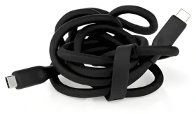 Nedis USB-C - USB-C černá / Kabel / Silikonový / USB 3.2 Gen 1 / 60 W / 5 Gbps / 4K 60Hz / 1,5 m (CCGB64800BK15)