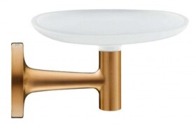 DURAVIT - Starck T Mýdlenka s držákem, matné sklo/kartáčovaný bronz 0099330400