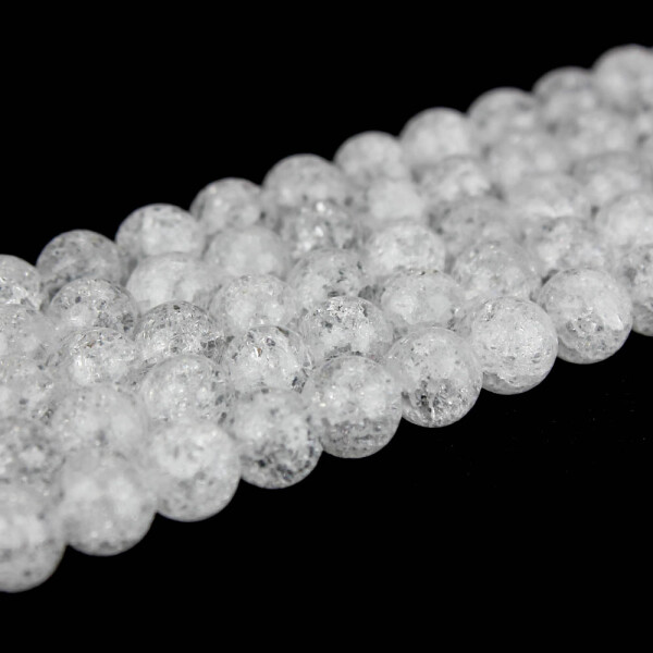 Přírodní křišťál - praskaný - třída A - ∅ 4 mm - 1 ks
