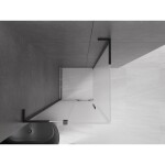 MEXEN/S - Velar L sprchový kout, posuvné dveře 120 x 120, dekor, černá 871-120-120-33-70