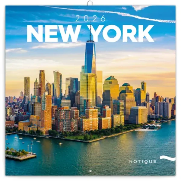 NOTIQUE Poznámkový kalendář New York 2026 - Západní / 30 x 30 cm (PGP-35156-Z)