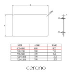 CERANO - Koupelnové obdelníkové zrcadlo Verniciato - 80x60 CER-429250
