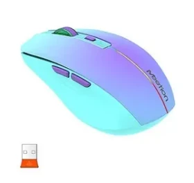 Meetion BTM002 fialovo-tyrkysová / Bezdrátová myš / 1600 DPI / 2,4 GHz / Bluetooth / 6 tlačítek (BTM002)