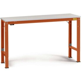 Manuflex LU7073.2001 ESD ESD pracovní stůl univerzální speciální základní stůl s kaučuk, Šxhxv = 1500 x 1200 x 722-1022 mm červenooranžová (RAL 2001)