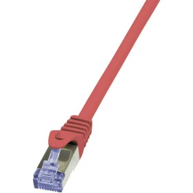 LogiLink CQ3084S RJ45 síťové kabely, propojovací kabely CAT 6A S/FTP 7.50 m červená samozhášecí, s ochranou 1 ks