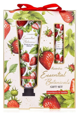 Set péče o tělo ESSENTIAL BOTANICS jahoda a vanilka v dárkové krabičce