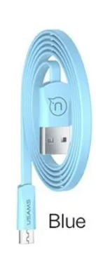 USAMS SJ201 Flat datový kabel microUSB 2A 1.2m modrá (6958444955278)