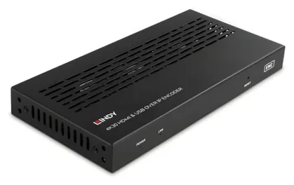 Lindy 38396 / AV vysílač / HDMI USB over IP / 4K 30Hz / PoE / Multicast a videostěna (38396)