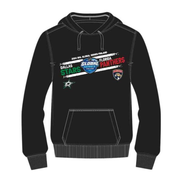 Outerstuff Dětská mikina Global Series 2024 Finland Dallas Stars NHL vs Florida Panthers NHL Match-Up Pullover Hoodie Velikost: Dětské XL (13 - 15 let)