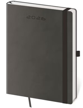 Diář 2026 týdenní B6 Flexies - tmavě šedá