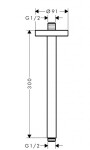 AXOR - Sprchový program Sprchové rameno stropní, 30 cm, matná černá 26433670