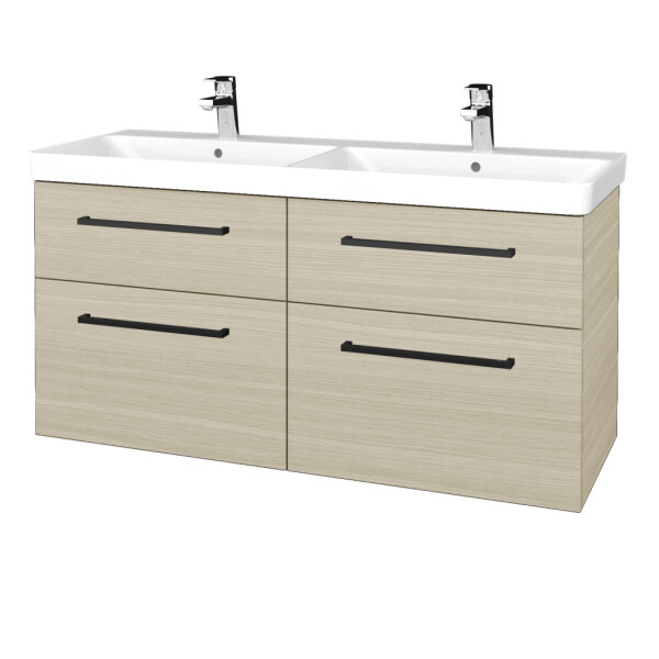 Dřevojas - Umyvadlová skříňka Q MAX SZZ4 120 - D04 Dub / Úchytka T06 / D04 Dub 332174H