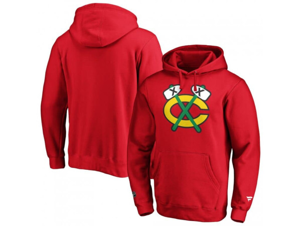 Fanatics Pánská mikina Chicago Blackhawks Primary Logo Graphic Hoodie Velikost: