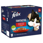 Felix Fantastic s kuřetem hovězím králíkem a jehněčím v želé 24 x 85 g