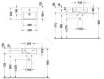 DURAVIT - Vero Umývátko 450x350 mm, s přepadem, s otvorem pro baterii, bílá 0704450000