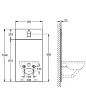 GROHE - Rapid SL Sanitární modul s nádržkou a tlačítkem, pro závěsné WC, chrom/měsíční bílá 39374LS0